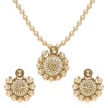 Gold cubic zirconia necklace-sets 2