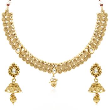 Gold cubic zirconia necklace-sets 1