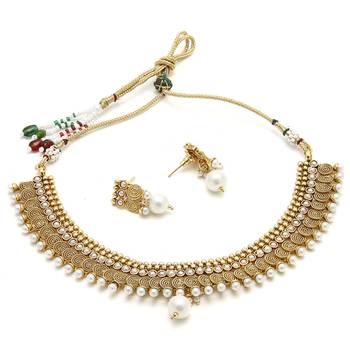 Gold cubic zirconia necklace-sets 2