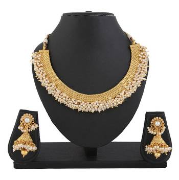 Gold pearl necklace-sets 1