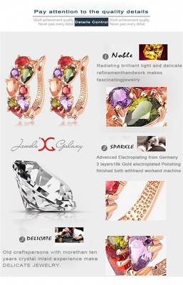 Multicolor cubic zirconia earrings 2