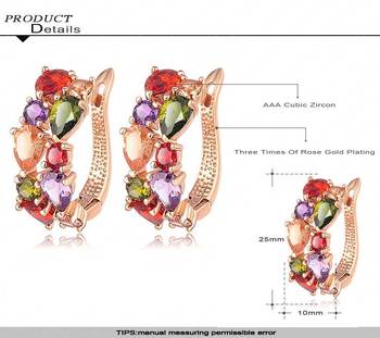 Multicolor cubic zirconia earrings 3