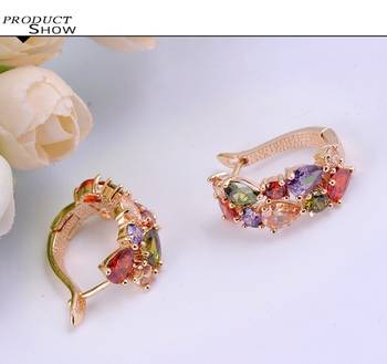Multicolor cubic zirconia earrings 4