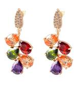 Multicolor cubic zirconia earrings