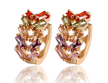 Multicolor cubic zirconia earrings 1