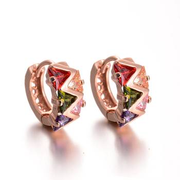 Multicolor cubic zirconia earrings 1