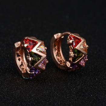 Multicolor cubic zirconia earrings 3