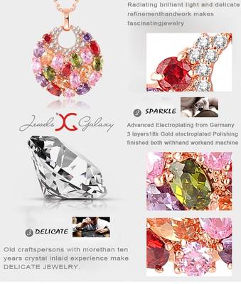 Multicolor cubic zirconia pendants 2