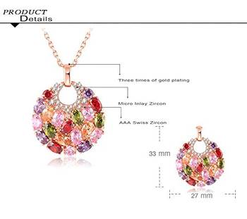 Multicolor cubic zirconia pendants 4