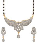 White cubic zirconia mangalsutra