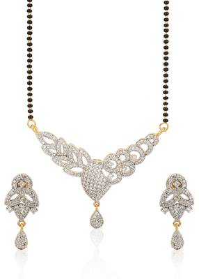 White cubic zirconia mangalsutra 1