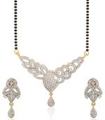 White cubic zirconia mangalsutra