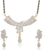 White cubic zirconia mangalsutra