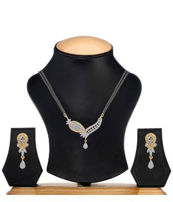 White cubic zirconia mangalsutra 2
