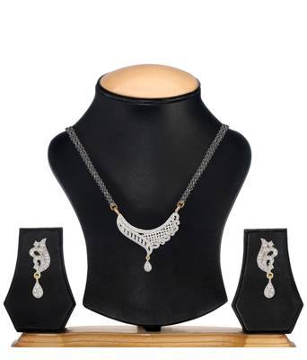 White cubic zirconia mangalsutra 2