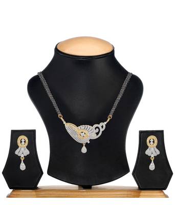 White cubic zirconia mangalsutra 2
