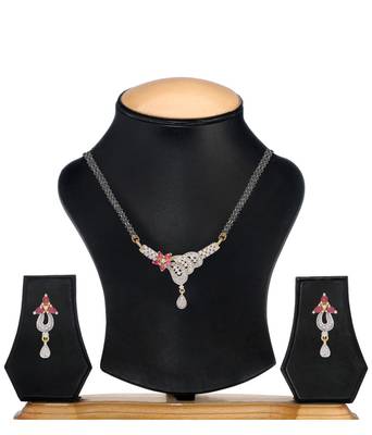 White cubic zirconia mangalsutra 1