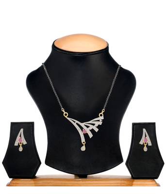 White cubic zirconia mangalsutra 1