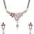Pink cubic zirconia mangalsutra