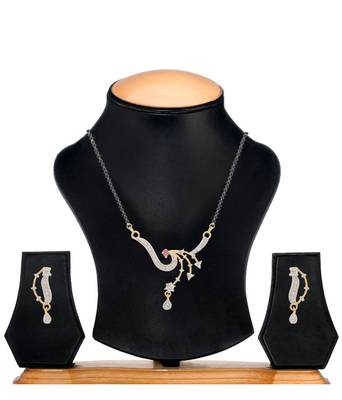 Pink cubic zirconia mangalsutra 3