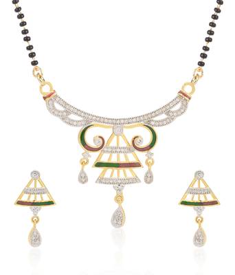 Multicolor cubic zirconia mangalsutra 1