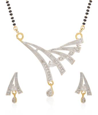 White cubic zirconia mangalsutra 1
