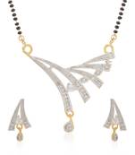 White cubic zirconia mangalsutra