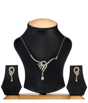 White cubic zirconia mangalsutra 3