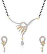 White cubic zirconia mangalsutra