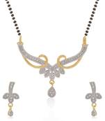 White cubic zirconia mangalsutra