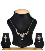 White cubic zirconia mangalsutra