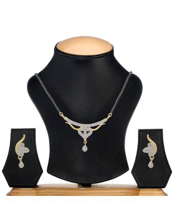 White cubic zirconia mangalsutra 1