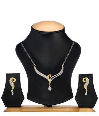 White cubic zirconia mangalsutra 1