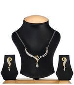 White cubic zirconia mangalsutra