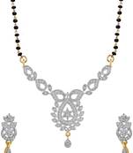 White cubic zirconia mangalsutra