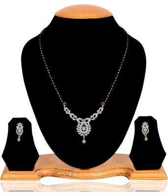 White cubic zirconia mangalsutra 2