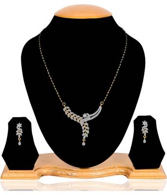 White cubic zirconia mangalsutra 2