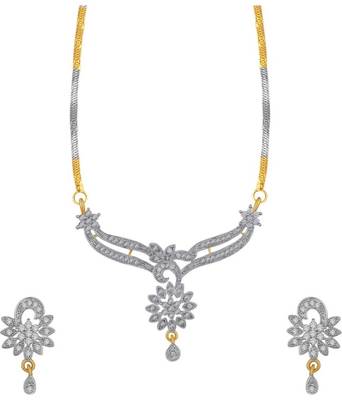 White cubic zirconia mangalsutra 1