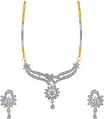 White cubic zirconia mangalsutra