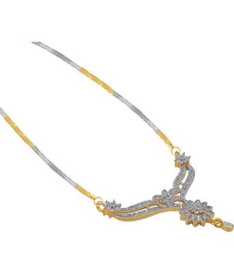 White cubic zirconia mangalsutra 2