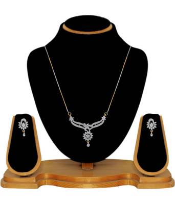 White cubic zirconia mangalsutra 3