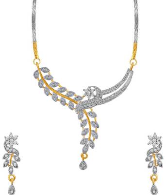 White cubic zirconia mangalsutra 1