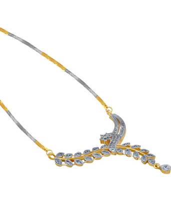 White cubic zirconia mangalsutra 2