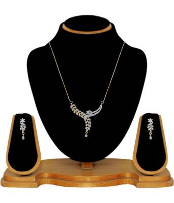 White cubic zirconia mangalsutra 3