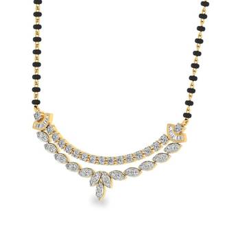 White cubic zirconia mangalsutra 2