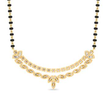 White cubic zirconia mangalsutra 3