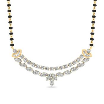 White cubic zirconia mangalsutra 1