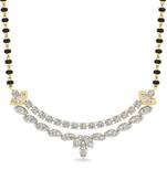 White cubic zirconia mangalsutra