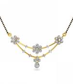 White cubic zirconia mangalsutra