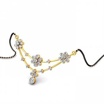White cubic zirconia mangalsutra 2